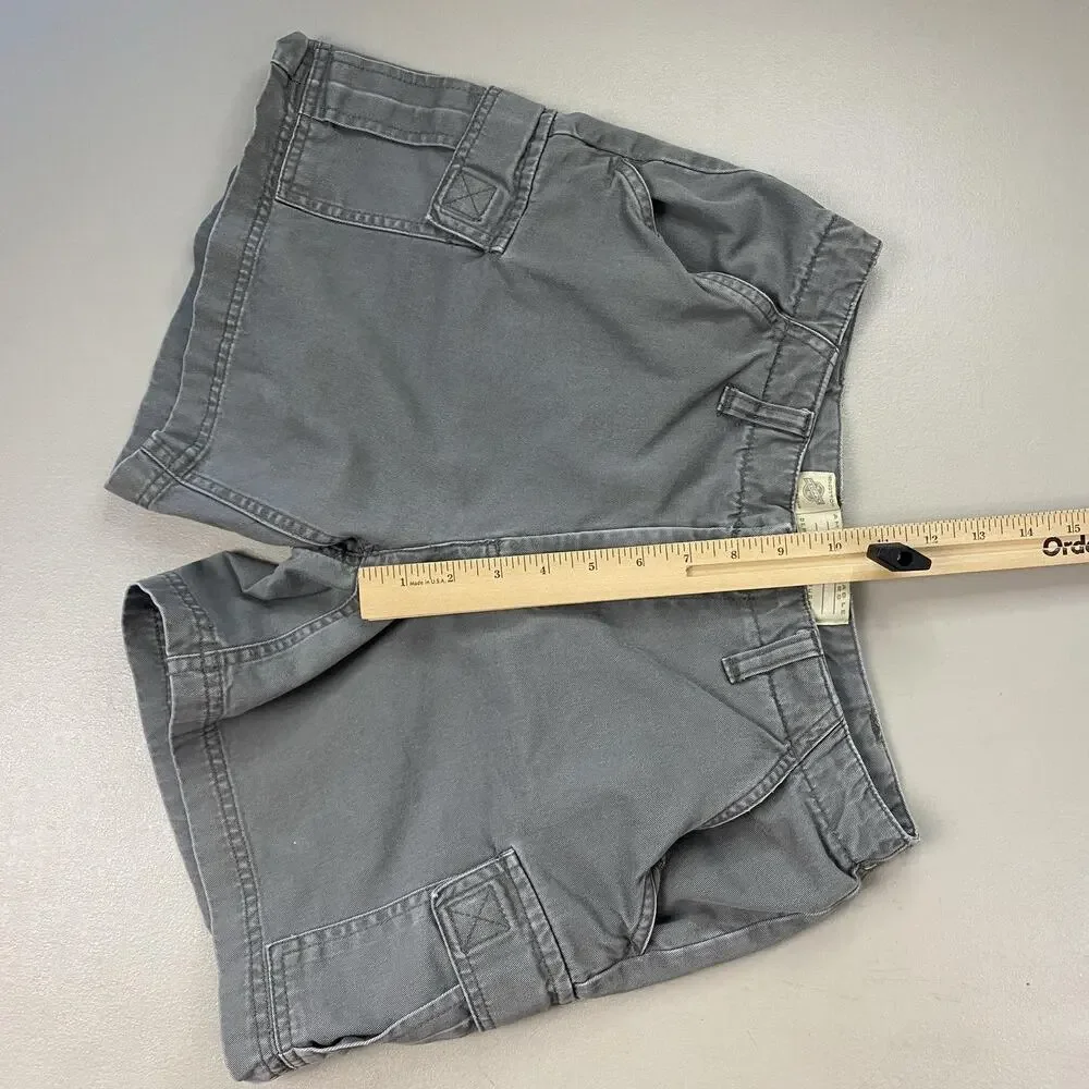 Vintage American Eagle Cargo Shorts Womens 4 Gray Canvas 90s Y2K Grunge 27x6